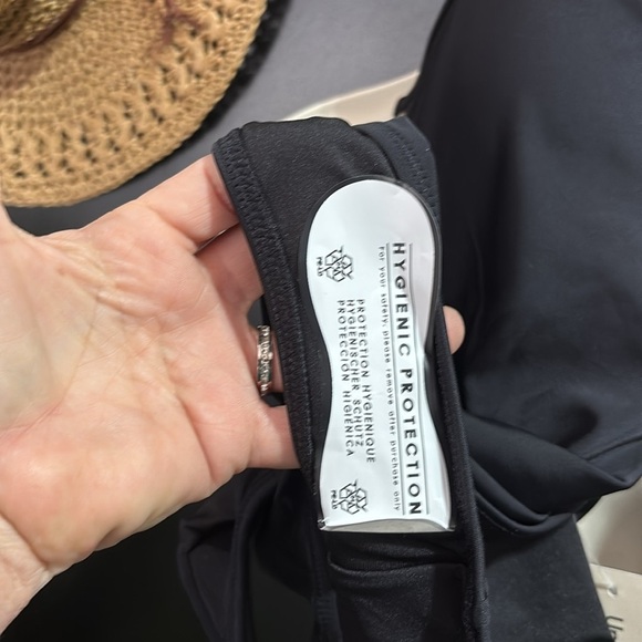 UpWest Henley snap front,high cut thigh,removable pads, thin straps 1 piece swim - Picture 9 of 12